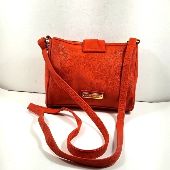 Vibrant Red Faux Leather Crossbody Bag with Buckle Detail – Everyday Shoulder Pu - Picture 2 of 6